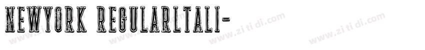 NEWYORK REGULARLTALI字体转换